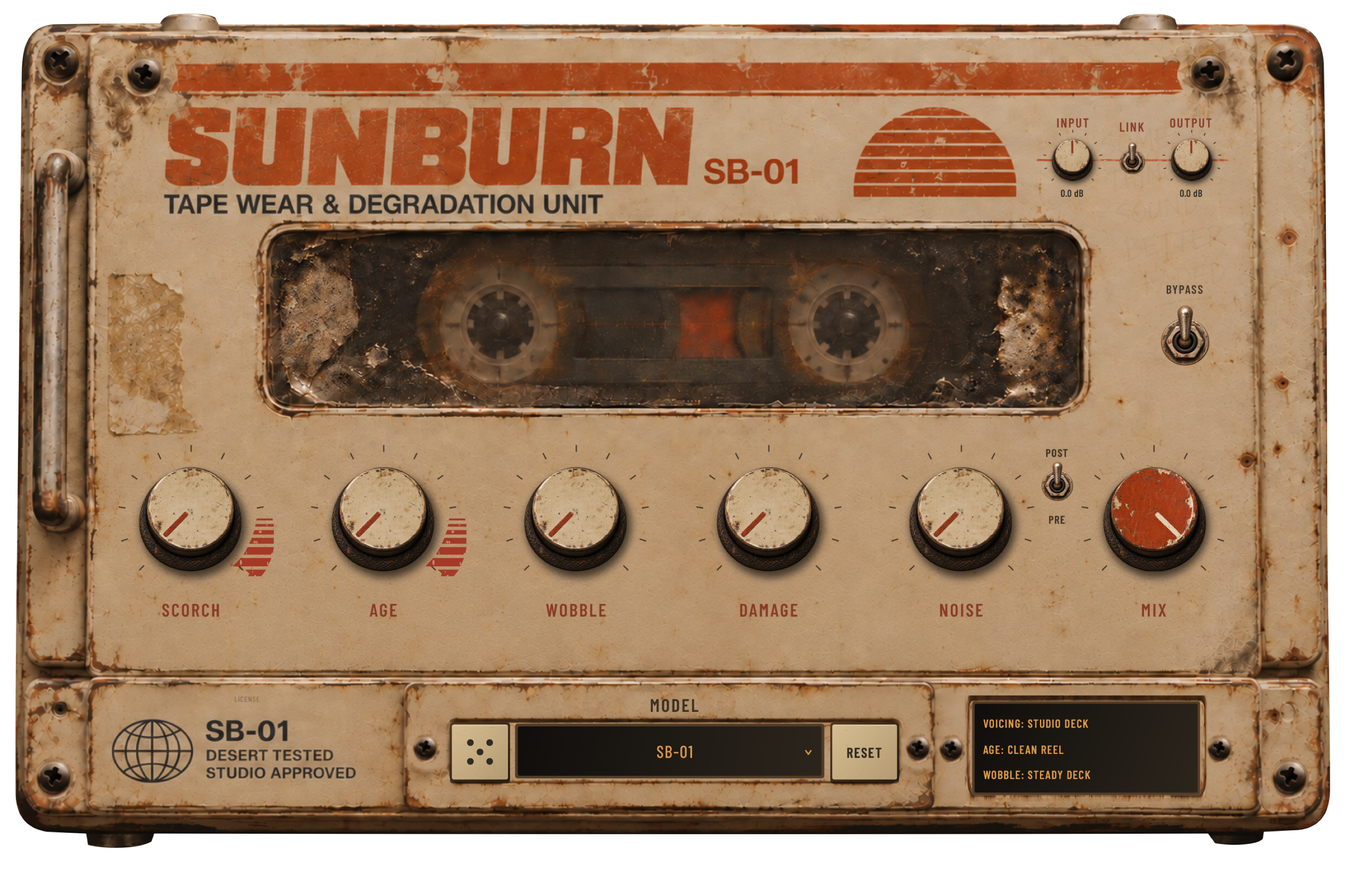 SUNBURN SB-01 tape wear and degradation plugin interface