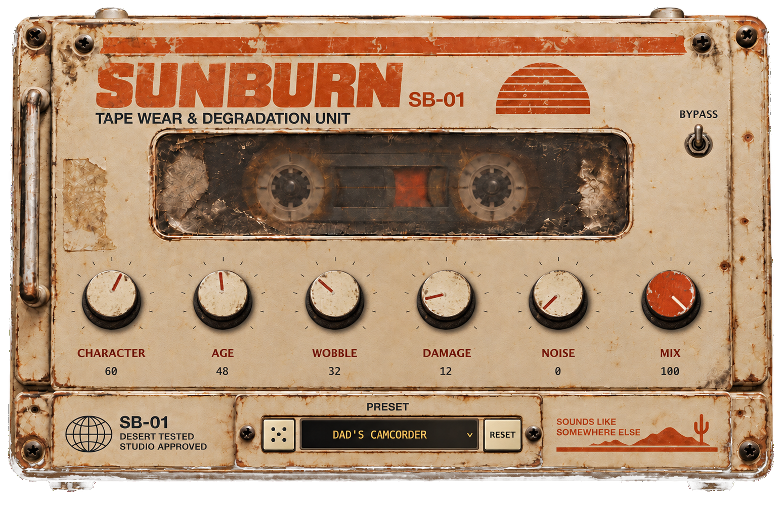 SUNBURN SB-01 tape wear and degradation plugin interface